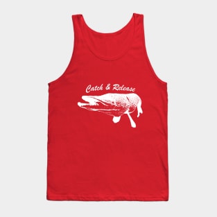 Catch and Release Series, Pike, White color Tank Top